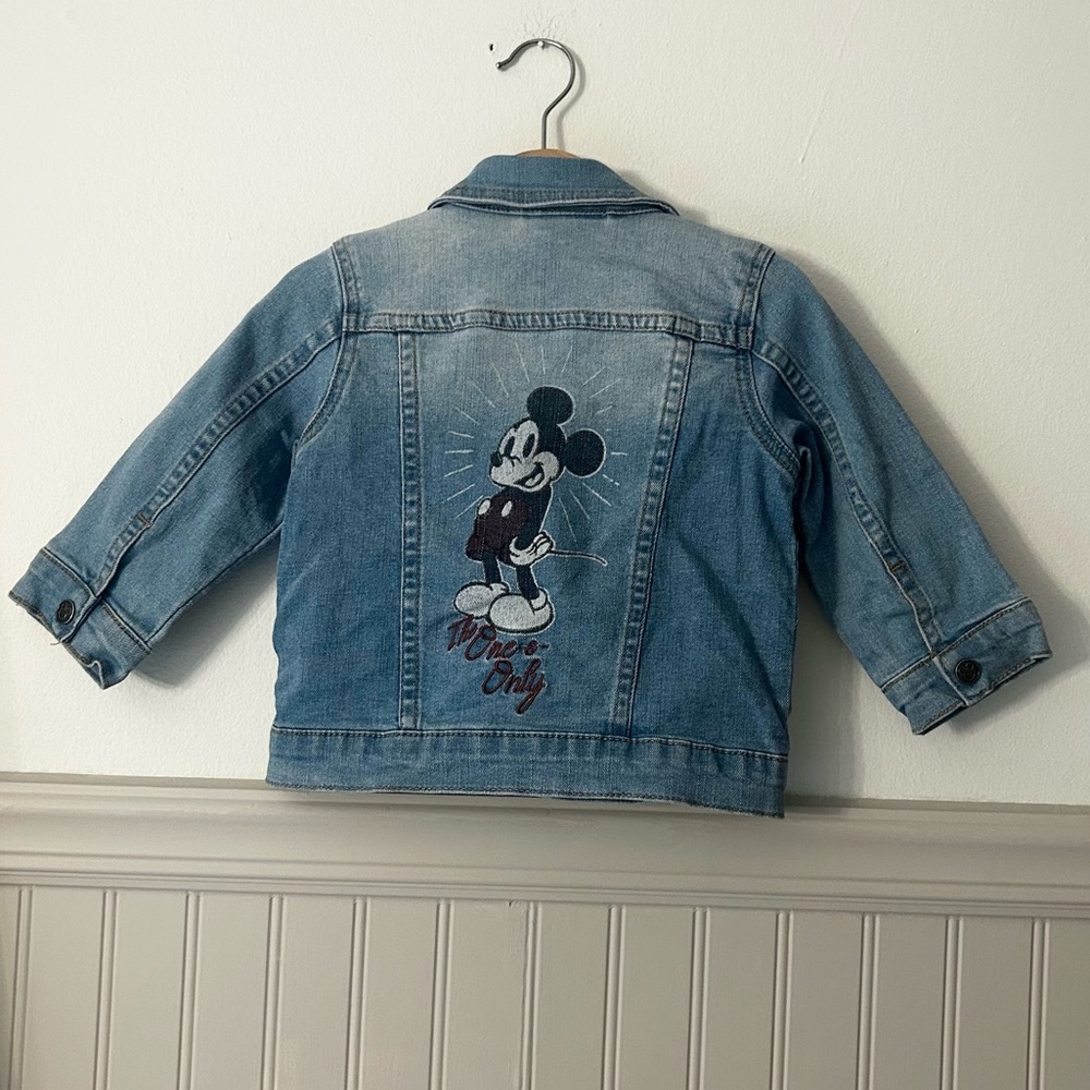 Disney Baby 12–18M Denim Jacket Mickey Mouse Embroidered “The One & Only”